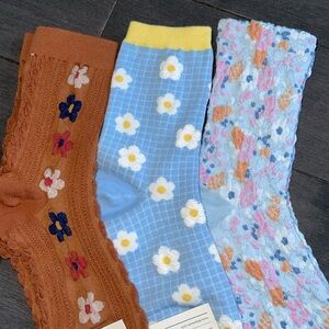 Colorful Patterned Socks Set (3 pairs)